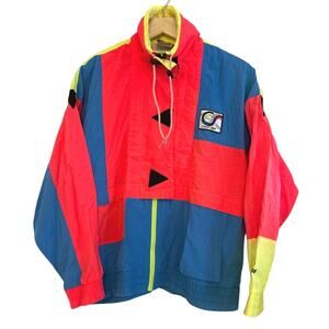 Prince Men's Tennis Vintage Neon 1980-1990 Windbreaker Small
